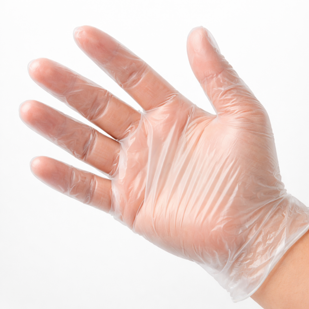 Large Powder-Free Clear Vinyl 4.5 Mill Thick Gloves