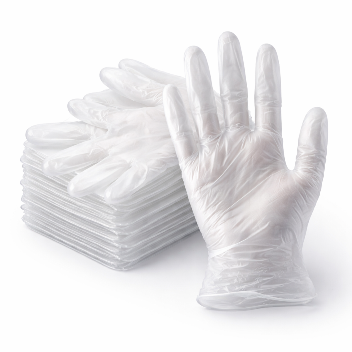 Medium Powder-Free Clear Vinyl 4.5 Mill Thick Gloves