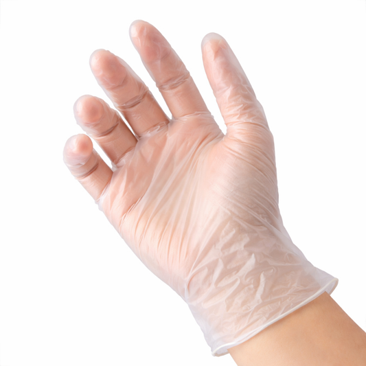 Medium Powder-Free Clear Vinyl 4.5 Mill Thick Gloves