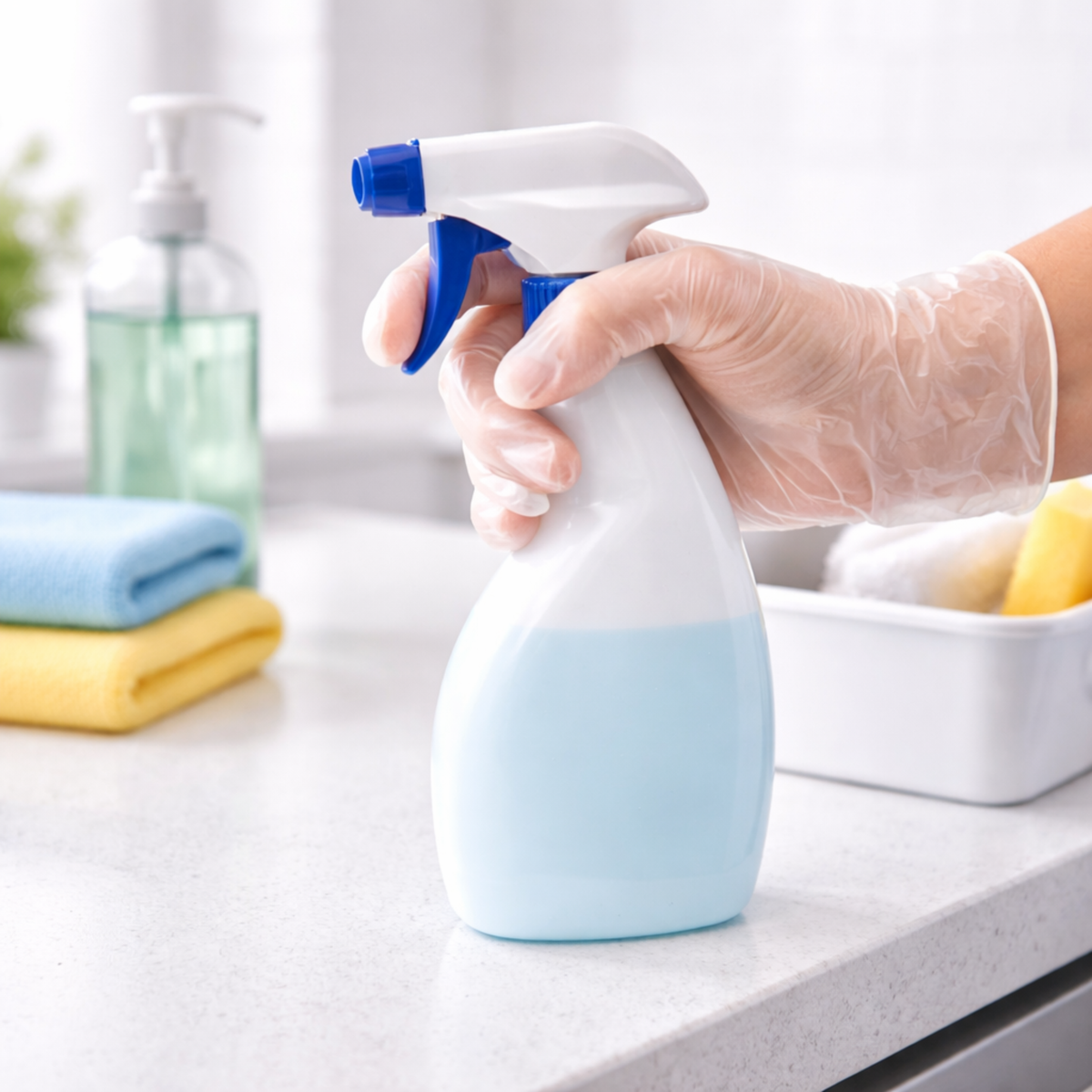 Medium Powder-Free Clear Vinyl 4.5 Mill Thick Gloves