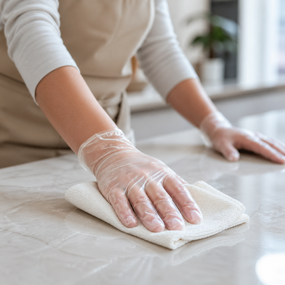 Small Powder-Free Clear Vinyl 4.5 Mill Thick Gloves