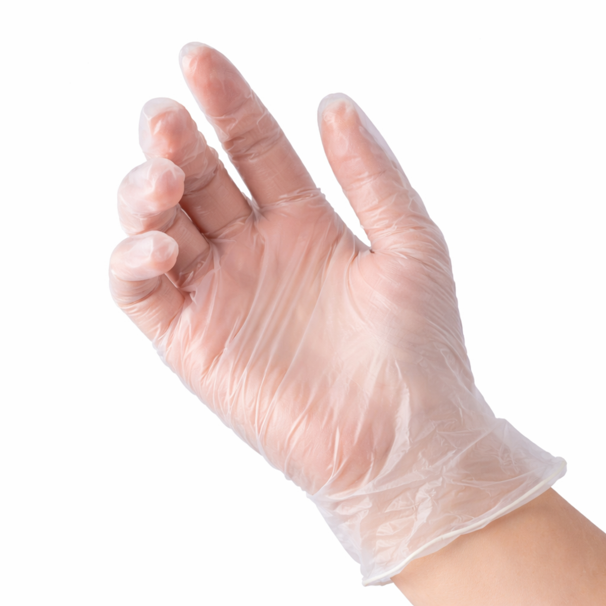 Large Powder-Free Clear Vinyl 4.5 Mill Thick Gloves