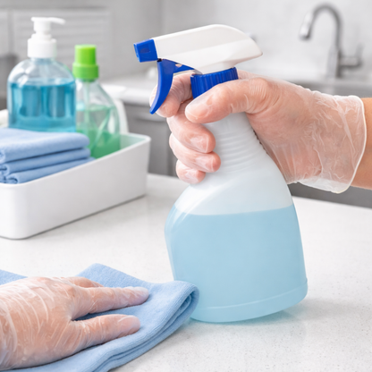 XL Powder-Free Clear Vinyl 4.5 Mill Thick Gloves