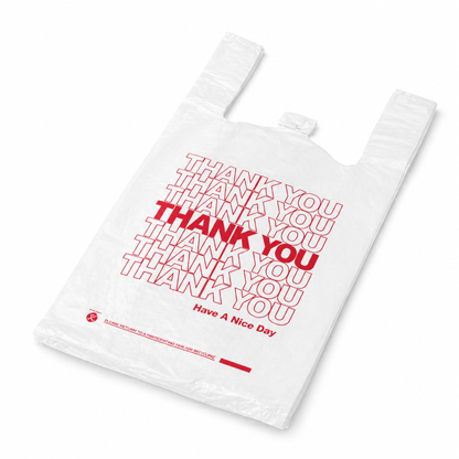 White T-Sack Small 8" x 4" x 16" - 13 Mic - 1,000/Case