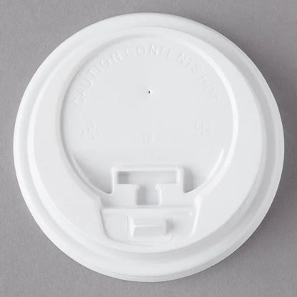 White Dome Lid Hot Cup (Tap) - 1,000/Case