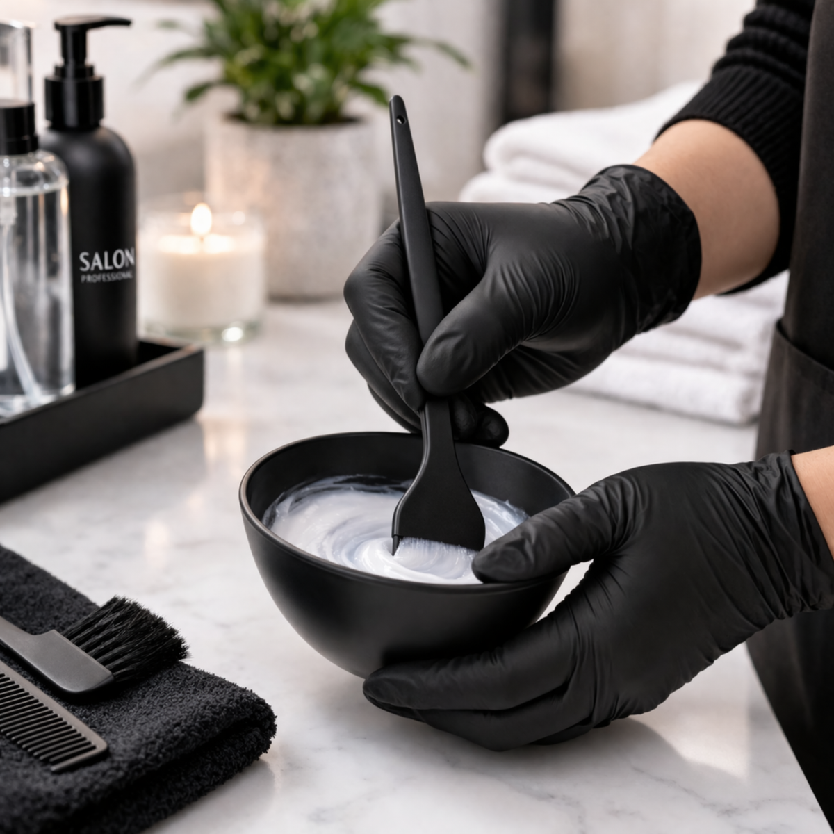 Extra Large Black Powder-Free Nitrile 4 Mill Thick Gloves