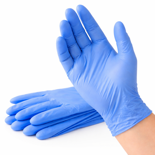 Extra Large Blue Powder-Free Nitrile 4 Mill Thick Gloves