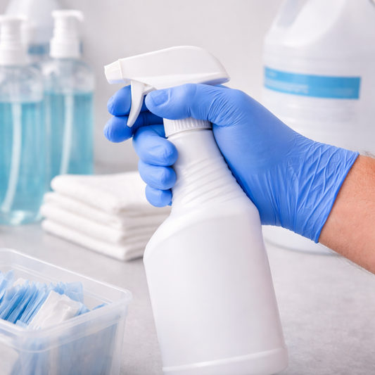 Extra Large Blue Powder-Free Nitrile 4 Mill Thick Gloves