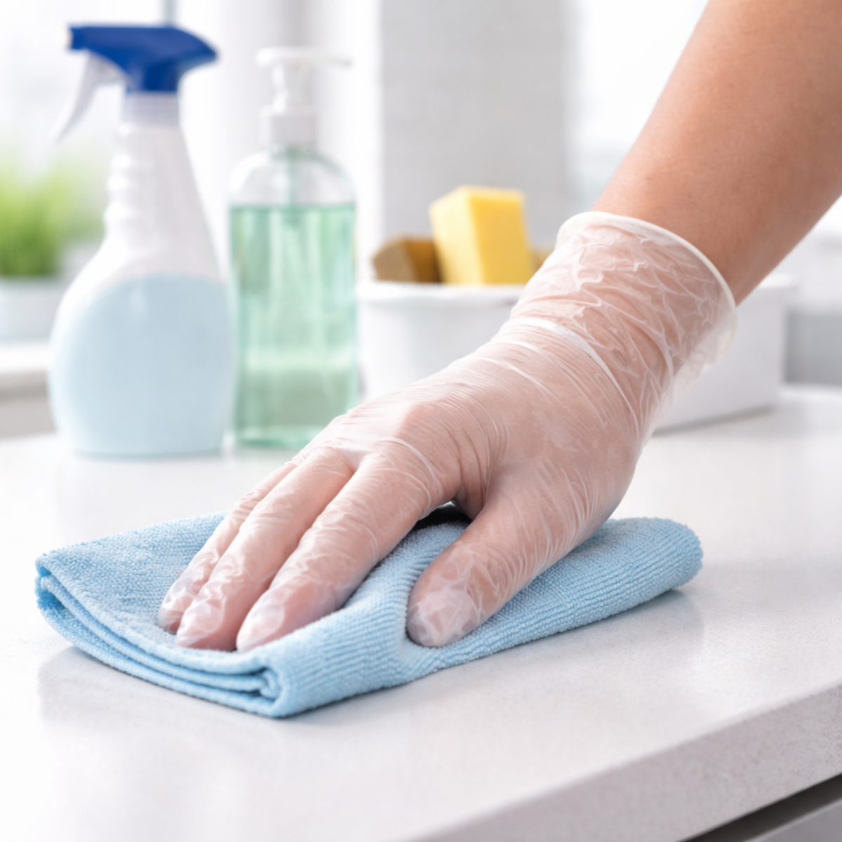 XL Powder-Free Clear Vinyl 4.5 Mill Thick Gloves
